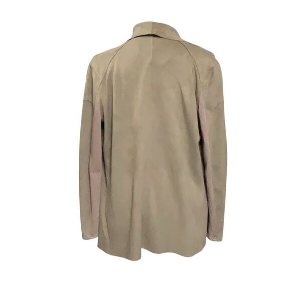 Blanknyc Lightweight Brown Faux Suede Draped Neck Long Sleeve Jacket Size Medium - Picture 4 of 7